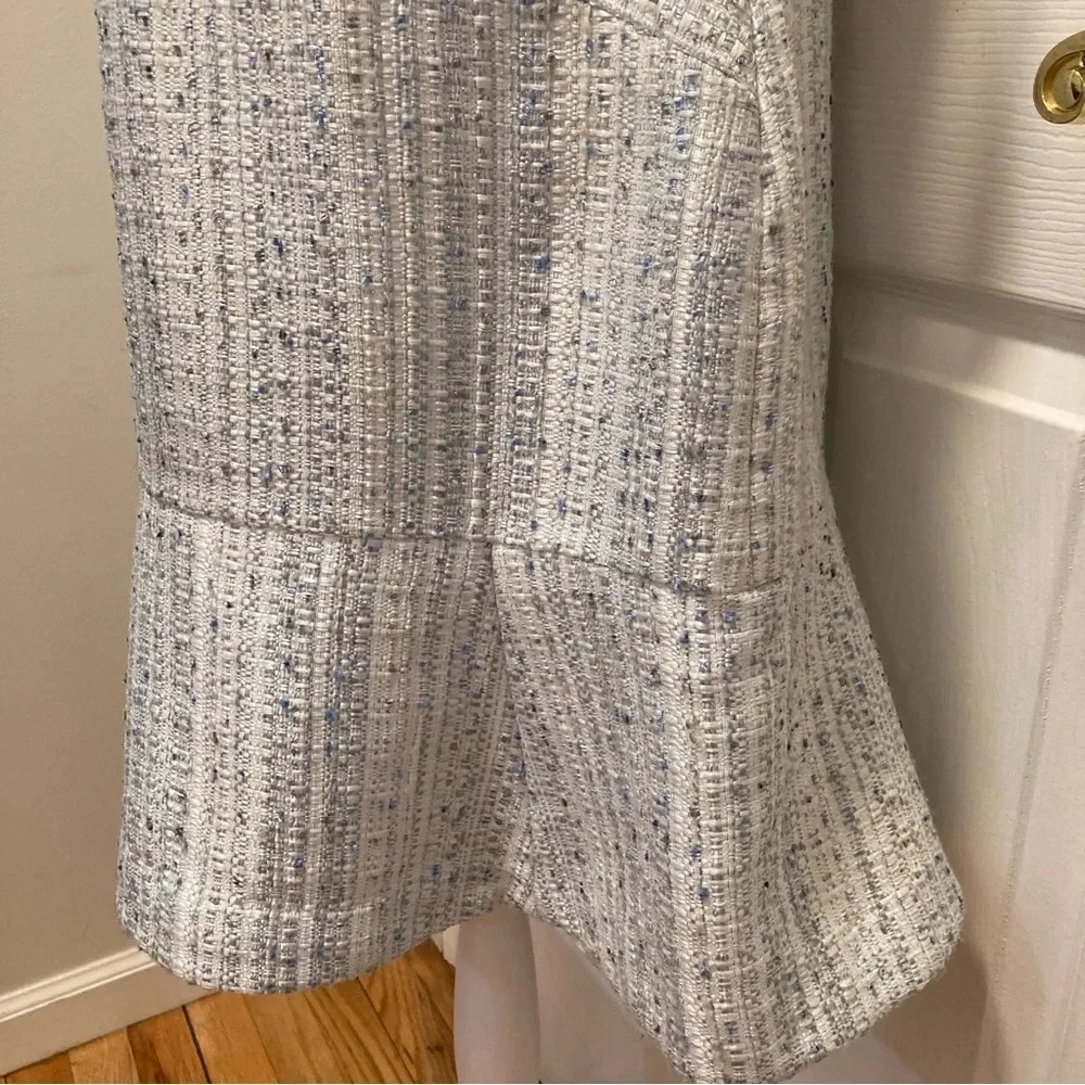 Karl Lagerfeld Women's Blue/White Sleeveless Tweed Size 12 Dress NWT - Picture 8 of 16